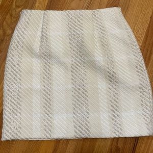 H&M Gorgeous Cream Tweed Mini Skirt
